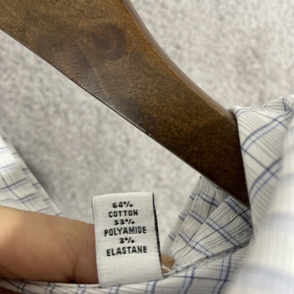 NWOT Calvin Klein Men’s L Performance Dress Shirt, Blue Check - Picture 7 of 9